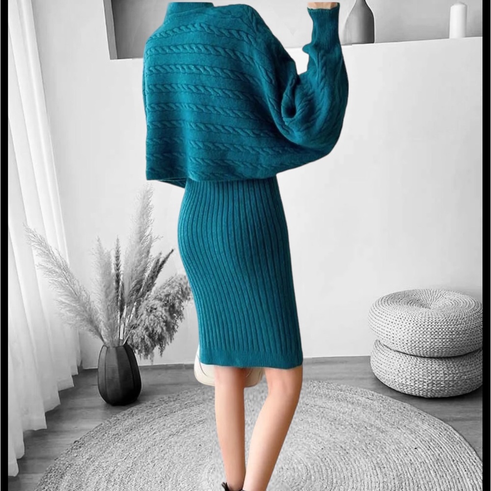 Handmade Luxury Soft Sweater Dress Set - Picture 5 of 14